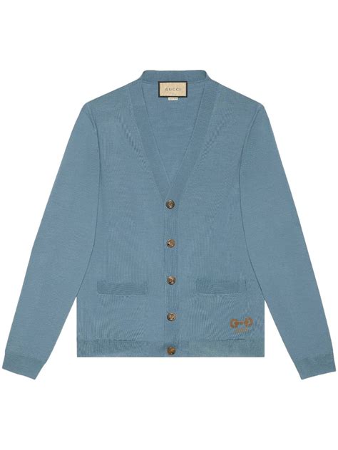 Gucci cardigan en laine à logo brodé 